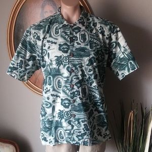 Hawaiian Style men's Hawaiian Shirt. Large